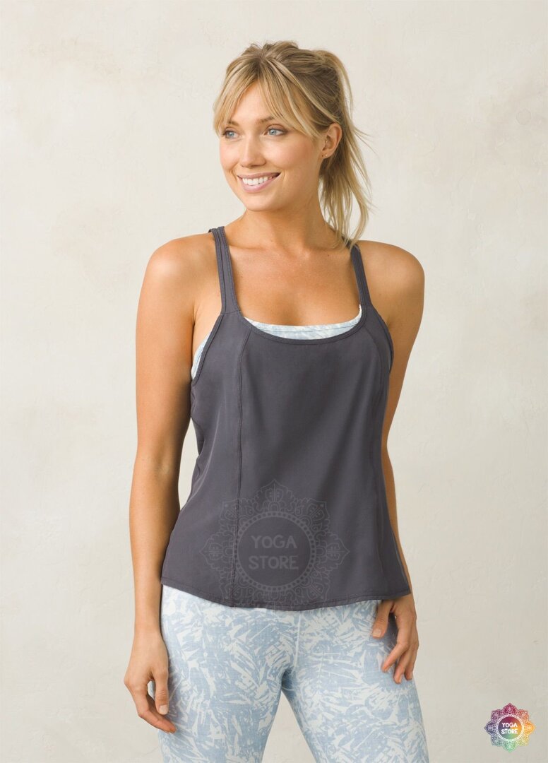 prAna Sway Tank, blue Pacifica - YOGA 