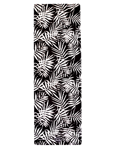 YOGGYS [TROPICAL VISION] černá designová jógová podložka s tropickým motivem 