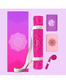 Set na jógu s designovou jogamatkou MANDALA ROSE