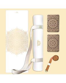 Set na jógu s profi jógamatkou MANDALA GOLD