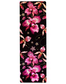 YOGGYS [WILD ORCHID] barevná designová jógová podložka s květinovým motivem 