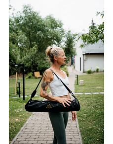 YOGGYS - YOGA BAG black, černá cestovní taška na jógamatku, černá taška na jógovou podložku 