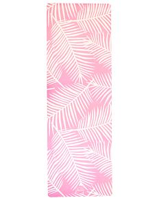 YOGGYS [PINK TROPICAL] růžová designová jógová podložka s tropickým motivem