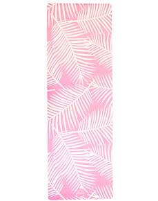 YOGGYS [PINK TROPICAL] růžová designová jógová podložka s tropickým motivem