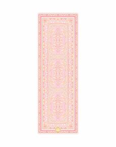 designová jógová podložka, podložka na jógu růžová, orientální vzor GOLDEN DREAM jógový koberec