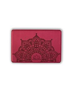 YOGGYS - designová jógová cihlička, pudrová/bordo [MANDALA]
