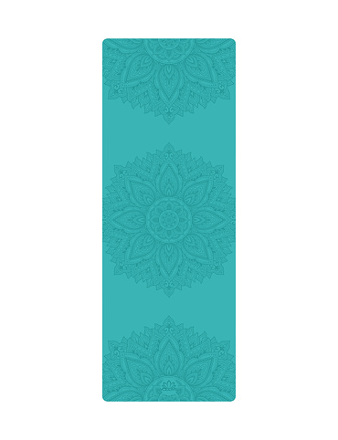 YOGGYS ALL YOGA MAT [MANDALA SEA BLUE] neklouzavá profesionální podložka na jógu tyrkysová s mandalou
