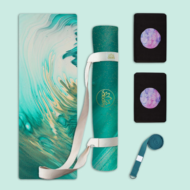 Set na jógu s designovou jógamatkou AQUA
