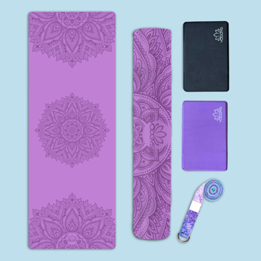 Set na jógu s basic jógamatkou MANDALA LILA