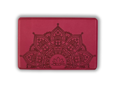 YOGGYS - designová jógová cihlička, bordo [MANDALA]