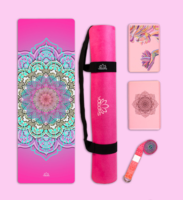 Set na jógu s designovou jogamatkou LOTUS BLOSSOM