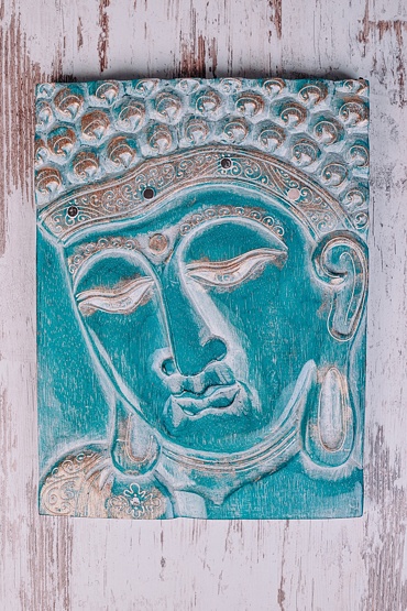 Obraz Buddhy TYRKYSOVÝ 40 cm