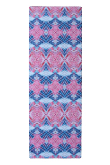 YOGGYS OUTLET [NEW KALEIDOSCOPE] růžová/modrá designová jógová podložka
