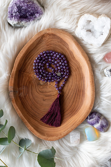 YOGGYS meditační mala - ametyst