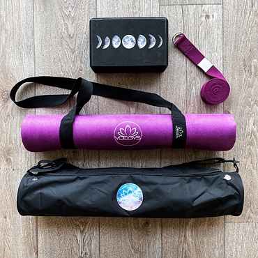 YOGGYS - MULTIPACK [MOON PHASE PURPLE] jógamatka + pomůcky