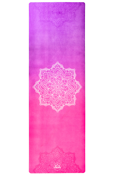 YOGGYS [MANDALA ROSE] růžová/fialová designová jógová podložka s mandalou