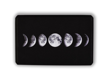 YOGGYS - designová jógová cihlička, černá [MOON PHASE]