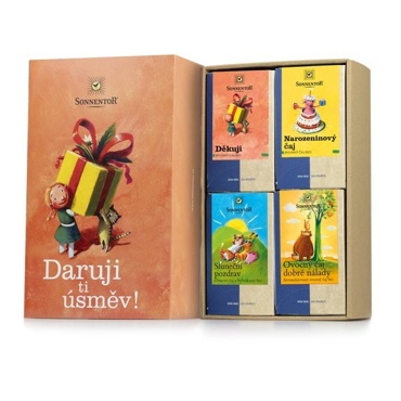 Dárková kazeta čajová - Daruji Ti úsměv BIO
