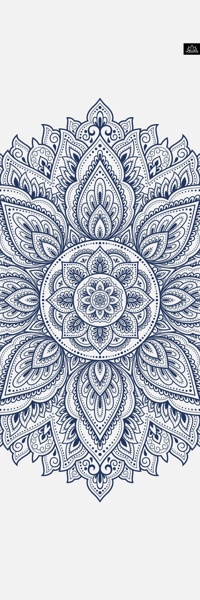 YOGGYS - jógová podložka, bílá [MANDALA]