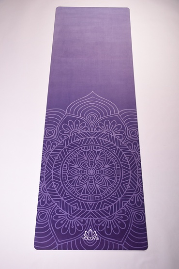 YOGGYS [PURE MEDITATION INFINITY] fialová designová jógová podložka s mandalou