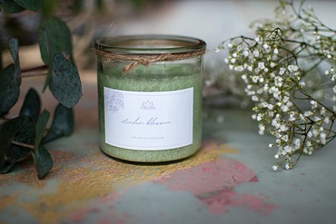 přírodní aroma svíčka zelená květ lípy Linden blossom