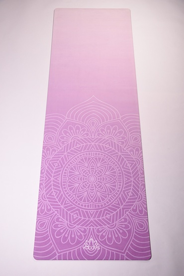YOGGYS [PURE MEDITATION LAVENDER] fialová designová jógová podložka s mandalou
