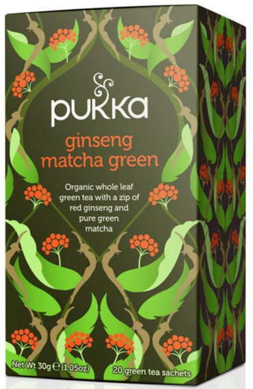 PUKKA čaj Ginseng Matcha Green BIO