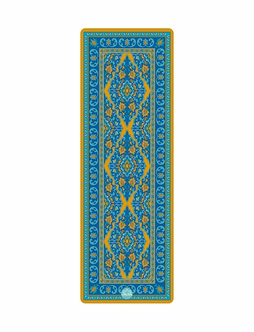 jógový koberec, designová jógová podložka, podložka na jógu modrá, orientální vzor BEIRUT STREETS