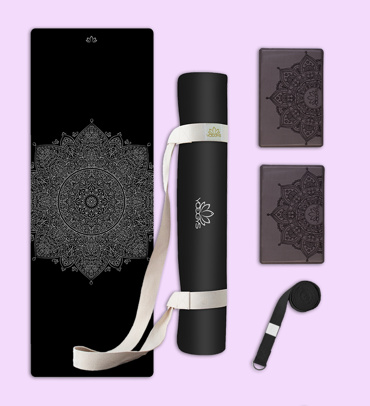 Set na jógu s profi jógamatkou MANDALA SILVER
