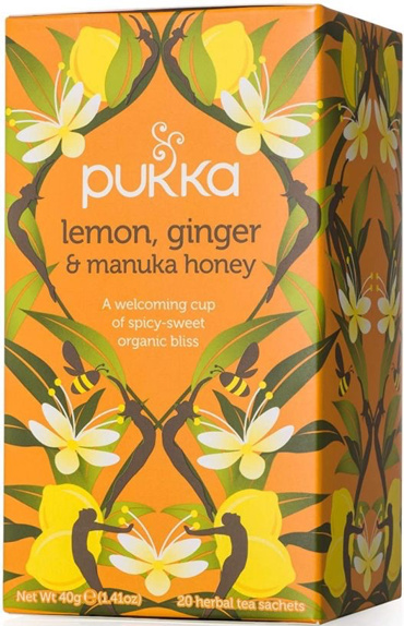 PUKKA čaj Manuka, zázvor a citron BIO