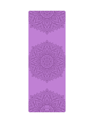 YOGGYS ALL YOGA MAT [MANDALA LILA NEW] neklouzavá profesionální podložka na jógu fialová s mandalou