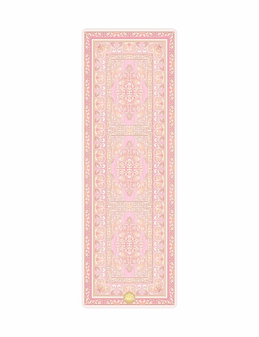 designová jógová podložka, podložka na jógu růžová, orientální vzor GOLDEN DREAM jógový koberec