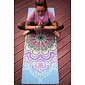 YOGGYS [SUCCULENT MANDALA] zelená designová jógová podložka s mandalou