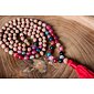 YOGGYS meditační mala - turmalín a rudrakša