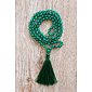 YOGGYS - Meditation Mala Necklace with Jade DARK GREEN