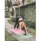 YOGGYS [BALI SOUL PINK] růžová/zelená designová jógová podložka s tropickým motivem