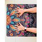 YOGGYS [VINTAGE MANDALA] černá designová jógová podložka s mandalou