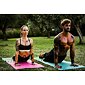 YOGGYS [BALI SOUL PINK] růžová/zelená designová jógová podložka s tropickým motivem