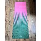 YOGGYS OUTLET [BALI SOUL PINK] růžová/zelená designová jógová podložka s tropickým motivem