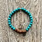 YOGGYS - Bracelet with turquoise and rudraksha