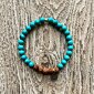 YOGGYS - Bracelet with turquoise and rudraksha