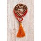 YOGGYS - Meditation Mala Necklace with Coral and Rudraksha