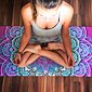 YOGGYS [LOTUS BLOSSOM] růžová designová jógová podložka s mandalou