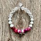 YOGGYS - Bracelet with white amber, agate and crystal