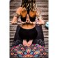 YOGGYS [VINTAGE MANDALA] černá designová jógová podložka s mandalou