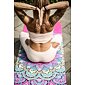 YOGGYS [LOTUS BLOSSOM] růžová designová jógová podložka s mandalou