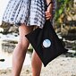 černý praktický bag na cestovní jógovou podložku, taška na jógamatku, taška na jógovou podložku